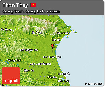 Physical 3D Map of Thôn Thay