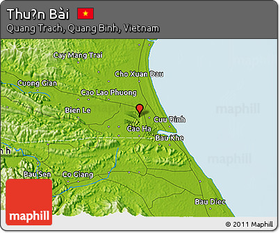 Physical 3D Map of Thuận Bài