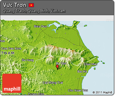 Physical 3D Map of Vưc Trơn