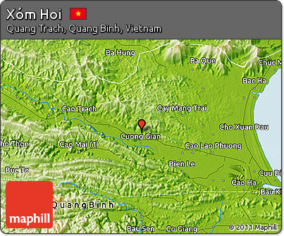 Physical 3D Map of Xóm Hoi
