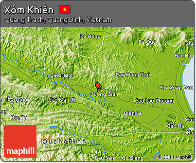 Physical 3D Map of Xóm Khiên