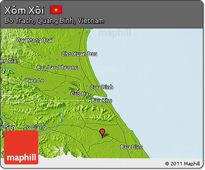 Physical 3D Map of Xóm Xõi