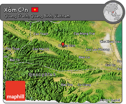 Satellite 3D Map of Xóm Cồn