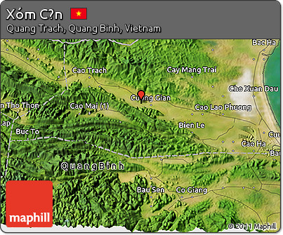 Satellite 3D Map of Xóm Cồn