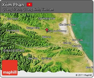 Satellite 3D Map of Xóm Phan