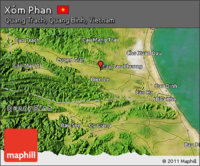 Satellite 3D Map of Xóm Phan
