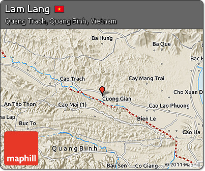 Shaded Relief 3D Map of Lam Lang