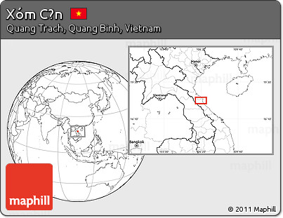 Blank Location Map of Xóm Cồn