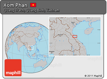 Gray Location Map of Xóm Phan