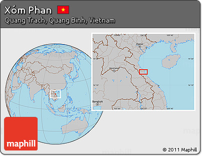 Gray Location Map of Xóm Phan