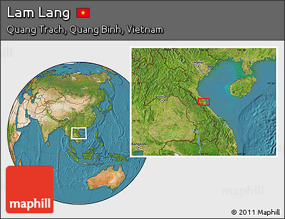 Satellite Location Map of Lam Lang