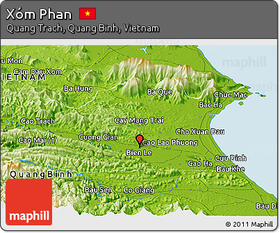 Physical Panoramic Map of Xóm Phan