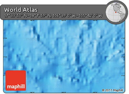 Physical Map of the Area around 17° 50' 55" N, 106° 10' 30" W