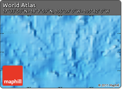 Physical Map of the Area around 17° 50' 55" N, 106° 10' 30" W