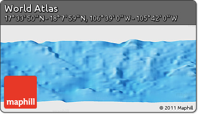 Physical Panoramic Map of the Area around 17° 50' 55" N, 106° 10' 30" W