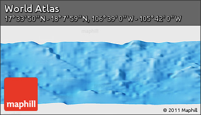 Shaded Relief Panoramic Map of the Area around 17° 50' 55" N, 106° 10' 30" W
