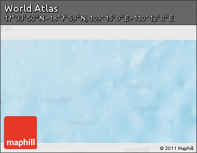 Physical 3D Map of the Area around 17° 50' 55" N, 109° 43' 29" E