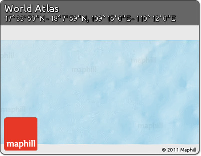 Physical 3D Map of the Area around 17° 50' 55" N, 109° 43' 29" E