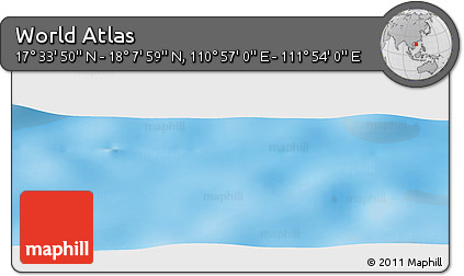 Physical Panoramic Map of the Area around 17° 50' 55" N, 111° 25' 30" E
