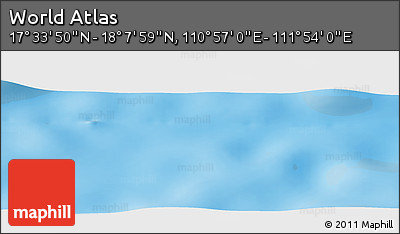Physical Panoramic Map of the Area around 17° 50' 55" N, 111° 25' 30" E