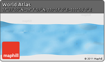 Shaded Relief Panoramic Map of the Area around 17° 50' 55" N, 111° 25' 30" E