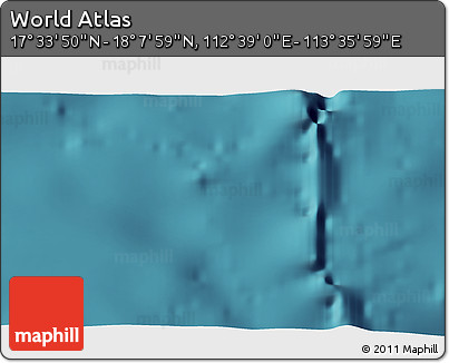 Satellite 3D Map of the Area around 17° 50' 55" N, 113° 7' 30" E