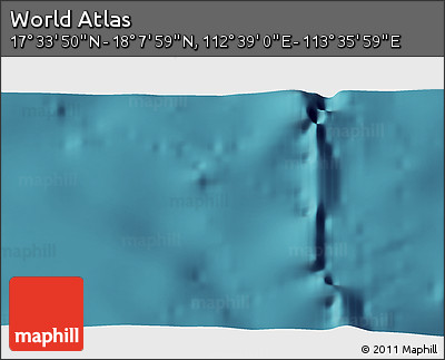 Satellite 3D Map of the Area around 17° 50' 55" N, 113° 7' 30" E