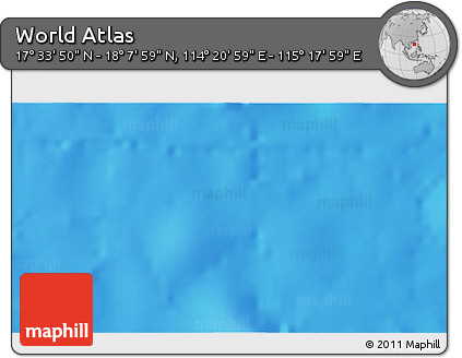 Physical 3D Map of the Area around 17° 50' 55" N, 114° 49' 29" E
