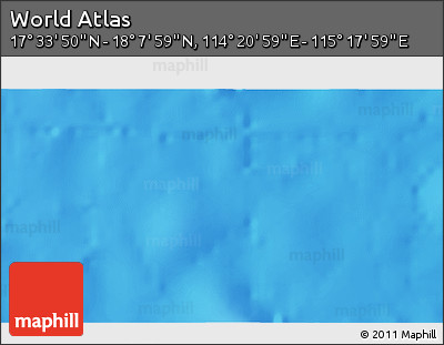 Physical 3D Map of the Area around 17° 50' 55" N, 114° 49' 29" E