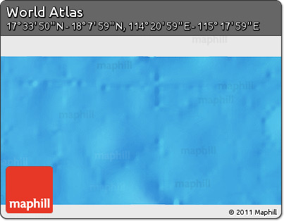 Physical 3D Map of the Area around 17° 50' 55" N, 114° 49' 29" E
