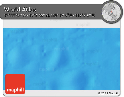 Physical 3D Map of the Area around 17° 50' 55" N, 115° 40' 30" E