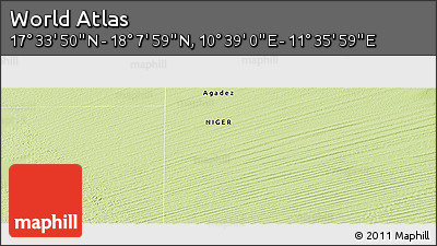 Physical Panoramic Map of the Area around 17° 50' 55" N, 11° 7' 30" E