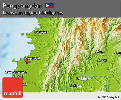 Physical 3D Map of Pangpangdan