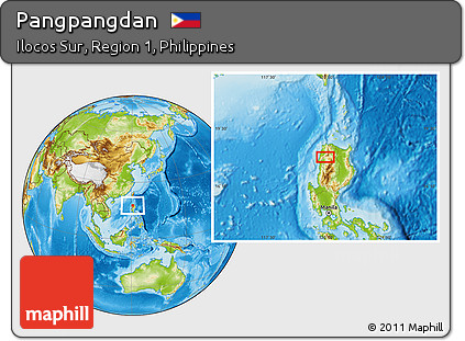 Physical Location Map of Pangpangdan