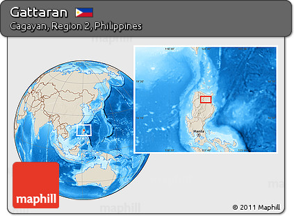 Shaded Relief Location Map of Gattaran