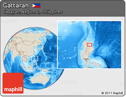 Shaded Relief Location Map of Gattaran