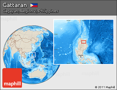 Shaded Relief Location Map of Gattaran