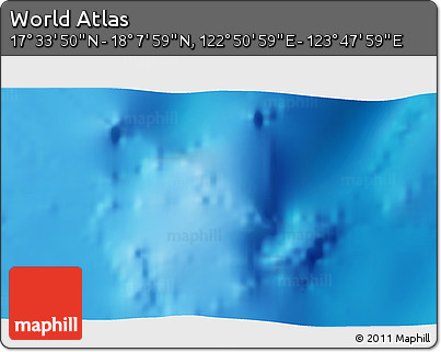 Physical 3D Map of the Area around 17° 50' 55" N, 123° 19' 29" E