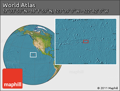 Satellite Location Map of the Area around 17° 50' 55" N, 123° 10' 30" W