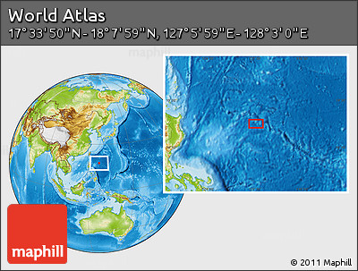 Physical Location Map of the Area around 17° 50' 55" N, 127° 34' 30" E
