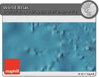 Satellite 3D Map of the Area around 17° 50' 55" N, 132° 40' 30" E