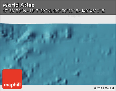 Satellite 3D Map of the Area around 17° 50' 55" N, 140° 19' 29" E