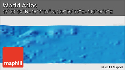 Physical Panoramic Map of the Area around 17° 50' 55" N, 140° 19' 29" E