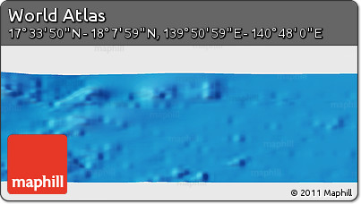 Physical Panoramic Map of the Area around 17° 50' 55" N, 140° 19' 29" E