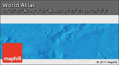 Physical Panoramic Map of the Area around 17° 50' 55" N, 141° 10' 30" E