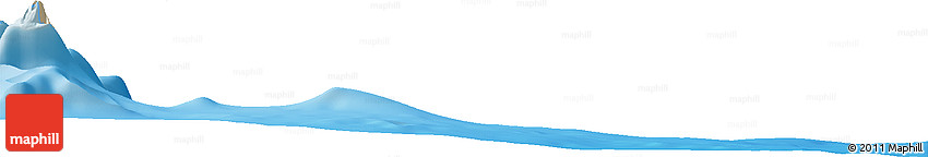 Shaded Relief Horizon Map of the Area around 17° 50' 55" N, 146° 16' 30" E