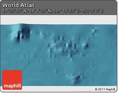 Satellite 3D Map of the Area around 17° 50' 55" N, 149° 40' 30" E