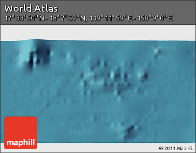 Satellite 3D Map of the Area around 17° 50' 55" N, 149° 40' 30" E