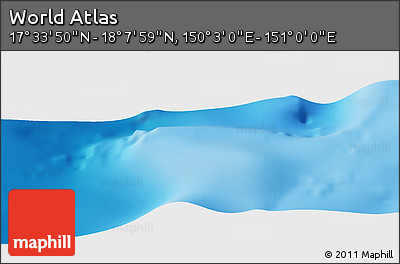 Physical Panoramic Map of the Area around 17° 50' 55" N, 150° 31' 30" E