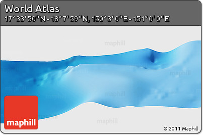 Physical Panoramic Map of the Area around 17° 50' 55" N, 150° 31' 30" E
